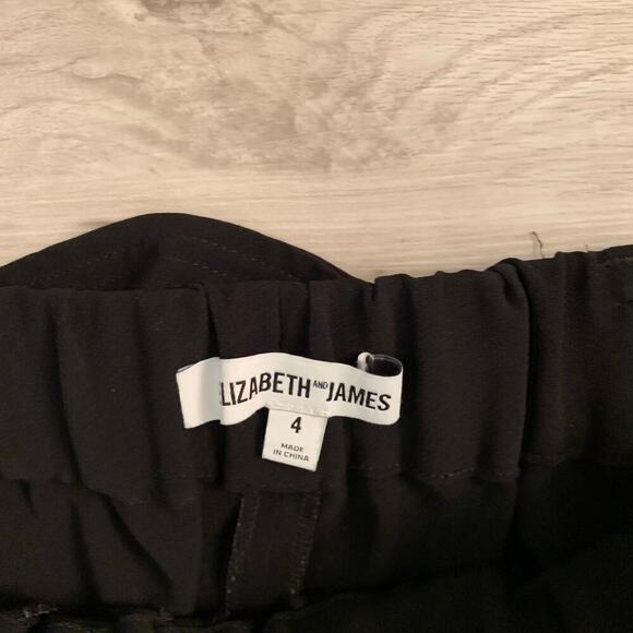 Elizabeth & James Cargo Trousers Size 4 Black - Picture 3 of 5